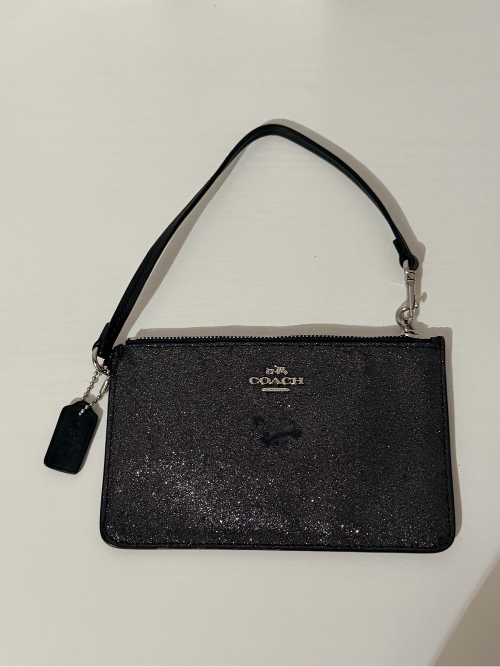 Coach Glitter Corner Zip Wristlet